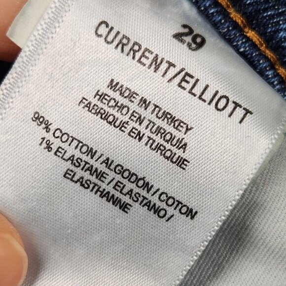 CURRENT/ELLIOTT High Waist Straight Cut Boyfriend Jeans in Dunes - 29 - Picture 9 of 13